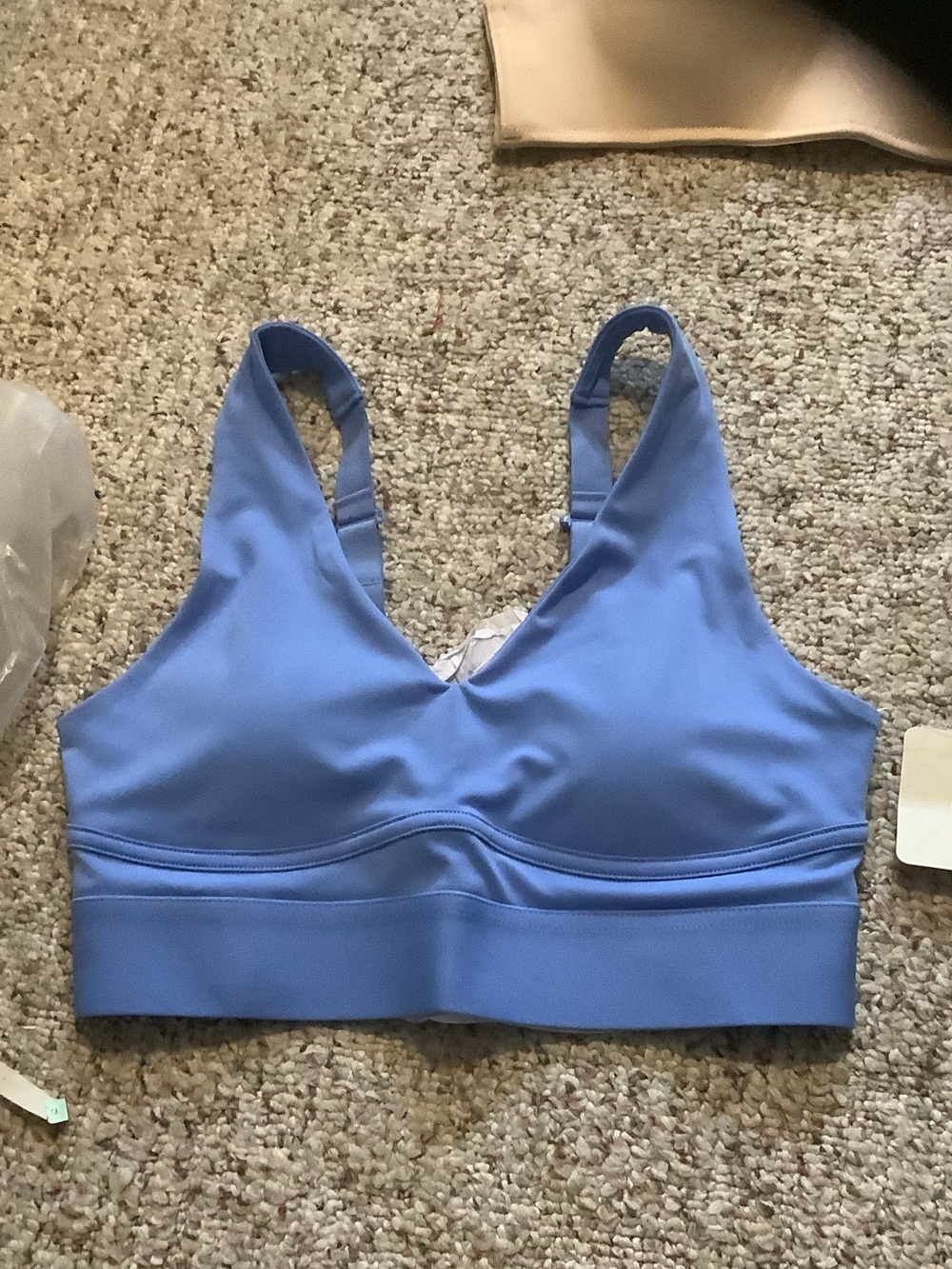 Fabletics Periwinkle Blue V-Neck Sports Bralette